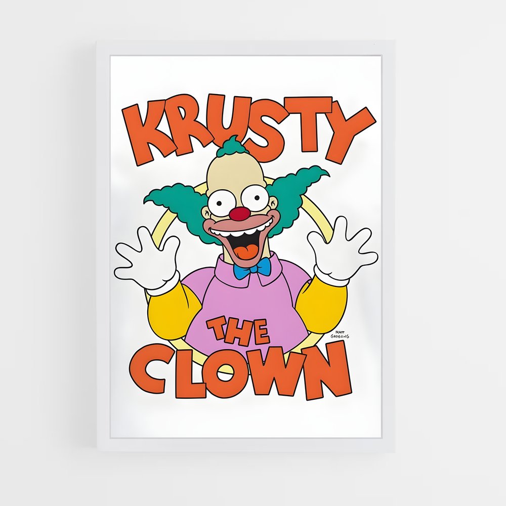 ap-krusty the clown-2 cadre Blanc