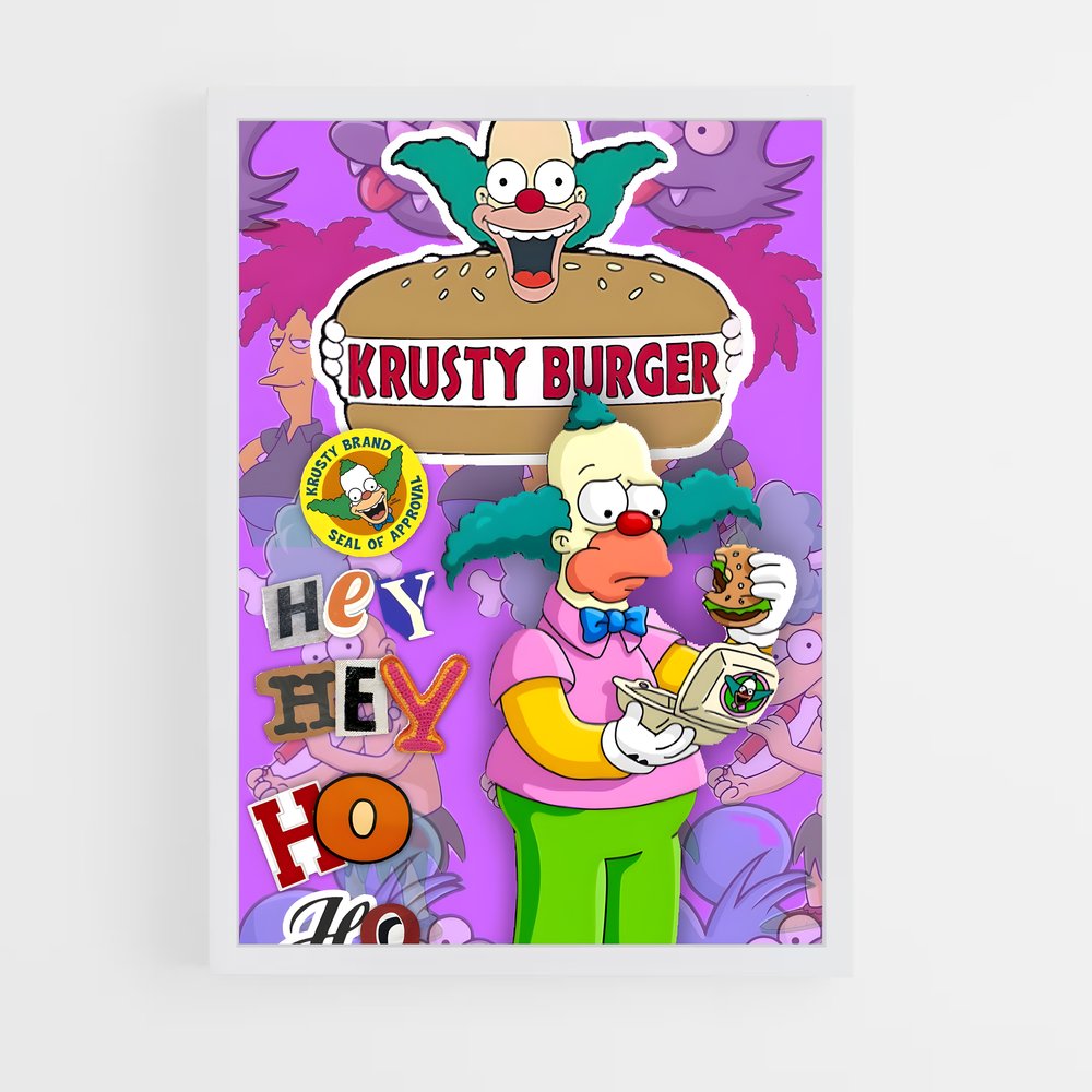 ap-krusty the clown-4 cadre Blanc