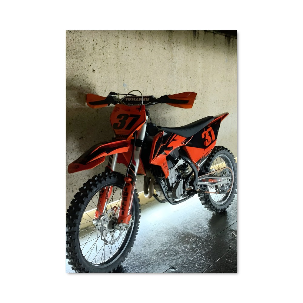 Poster Moto Rouge Garage