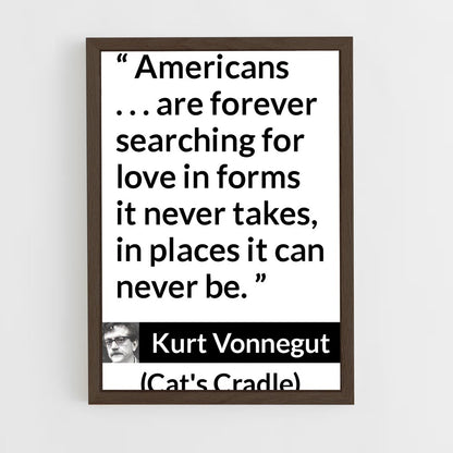ap-kurt vonnegut-3 cadre Bois foncé