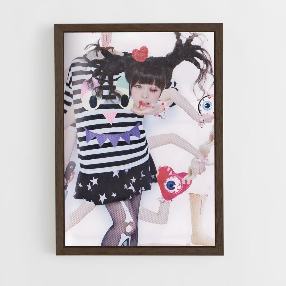 ap-kyary pamyu pamyu-1 cadre Bois foncé