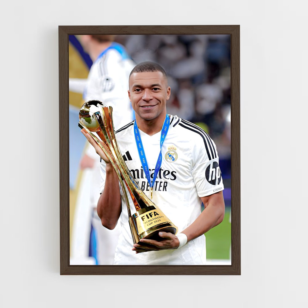ap-kylian mbappe-12 cadre Bois foncé