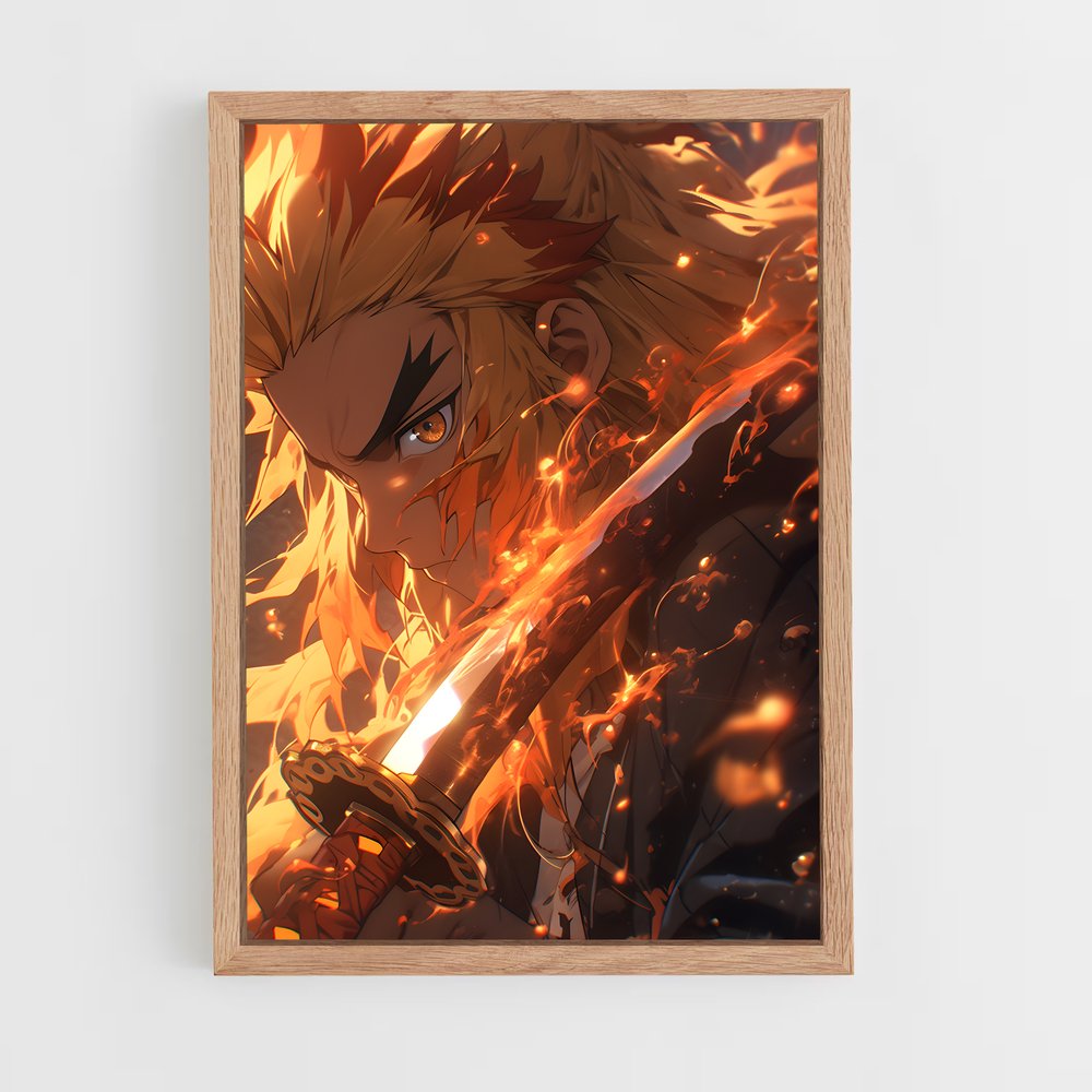 ap-kyojuro rengoku-10 cadre Bois clair