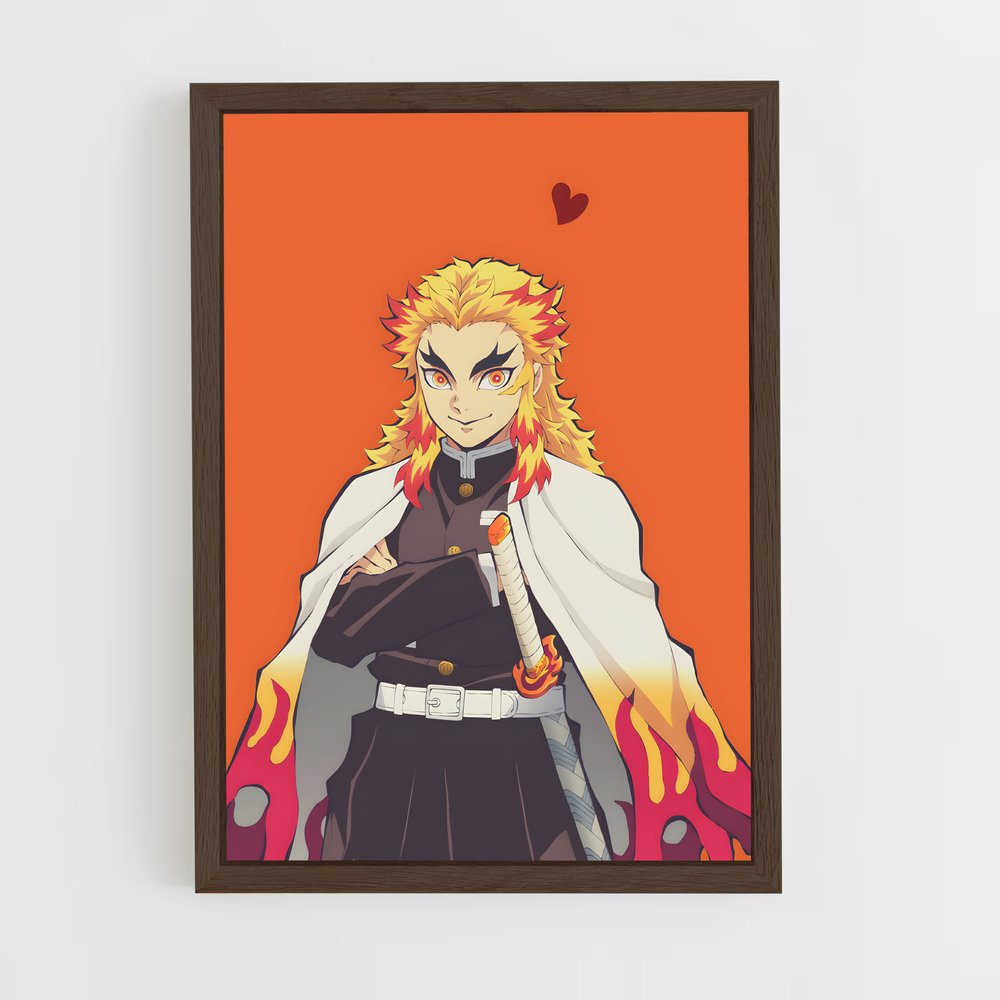 ap-kyojuro rengoku-12 cadre Bois foncé