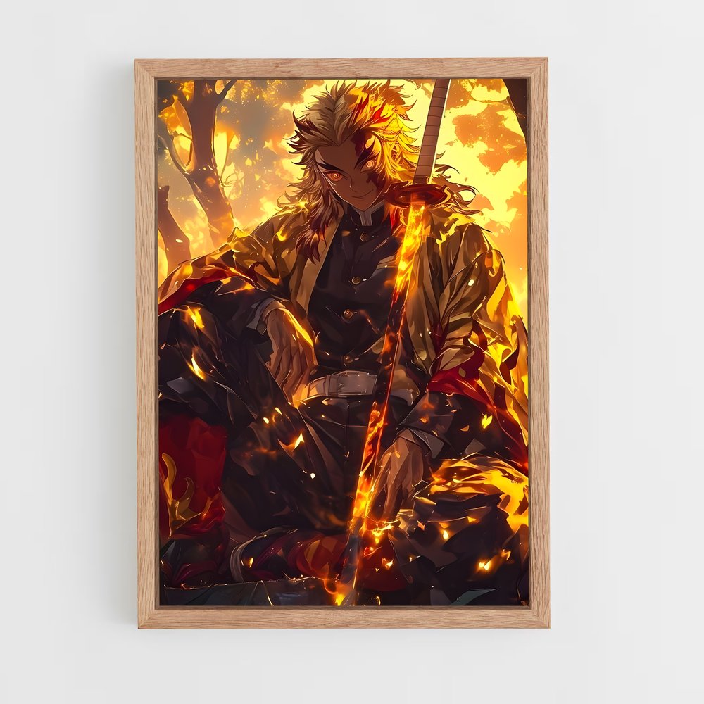 ap-kyojuro rengoku-5 cadre Bois clair