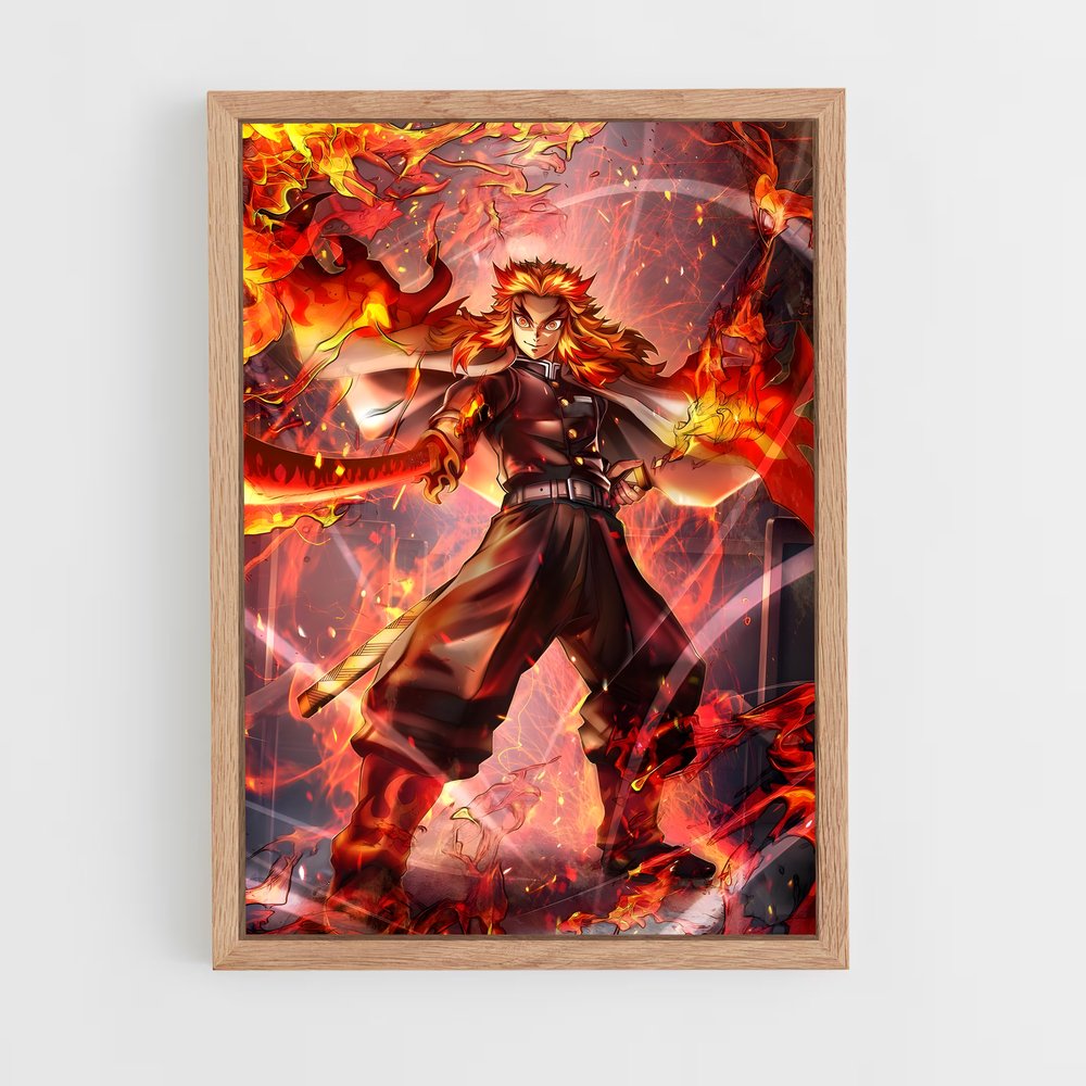 ap-kyojuro rengoku-9 cadre Bois clair