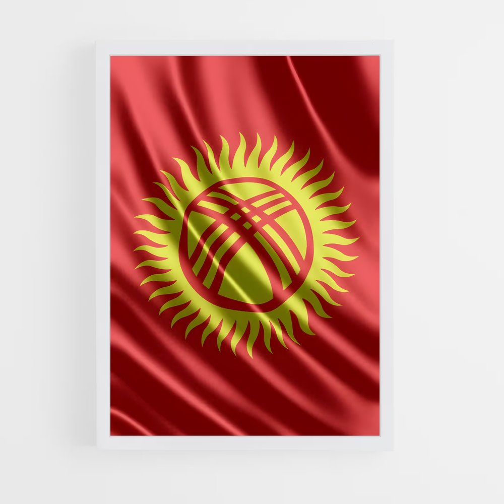 ap-kyrgyzstan flag-1 cadre Blanc