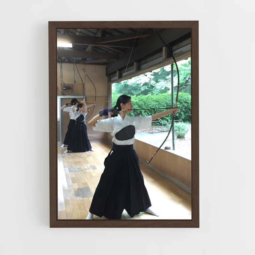 ap-kyudo japanese archery-1 cadre Bois foncé