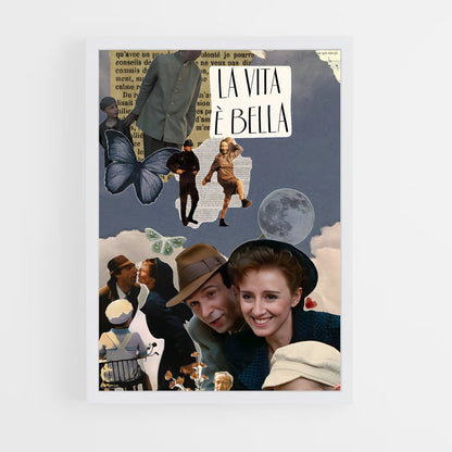 ap-la vita e bella-5 cadre Blanc