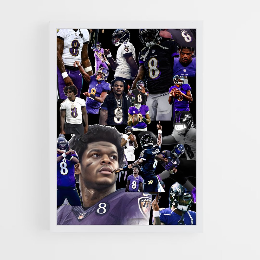 ap-lamar jackson-4 cadre Blanc