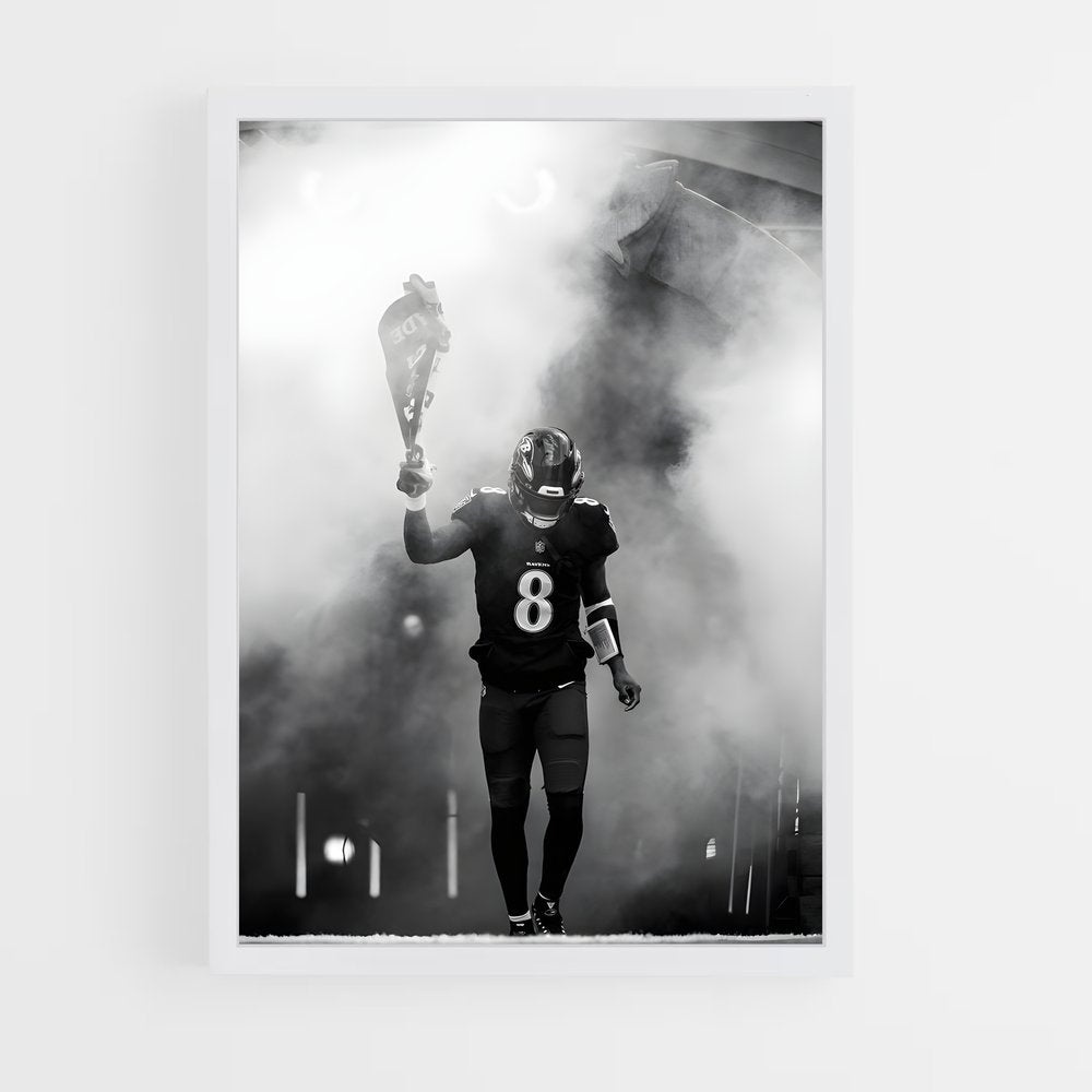 ap-lamar jackson-5 cadre Blanc