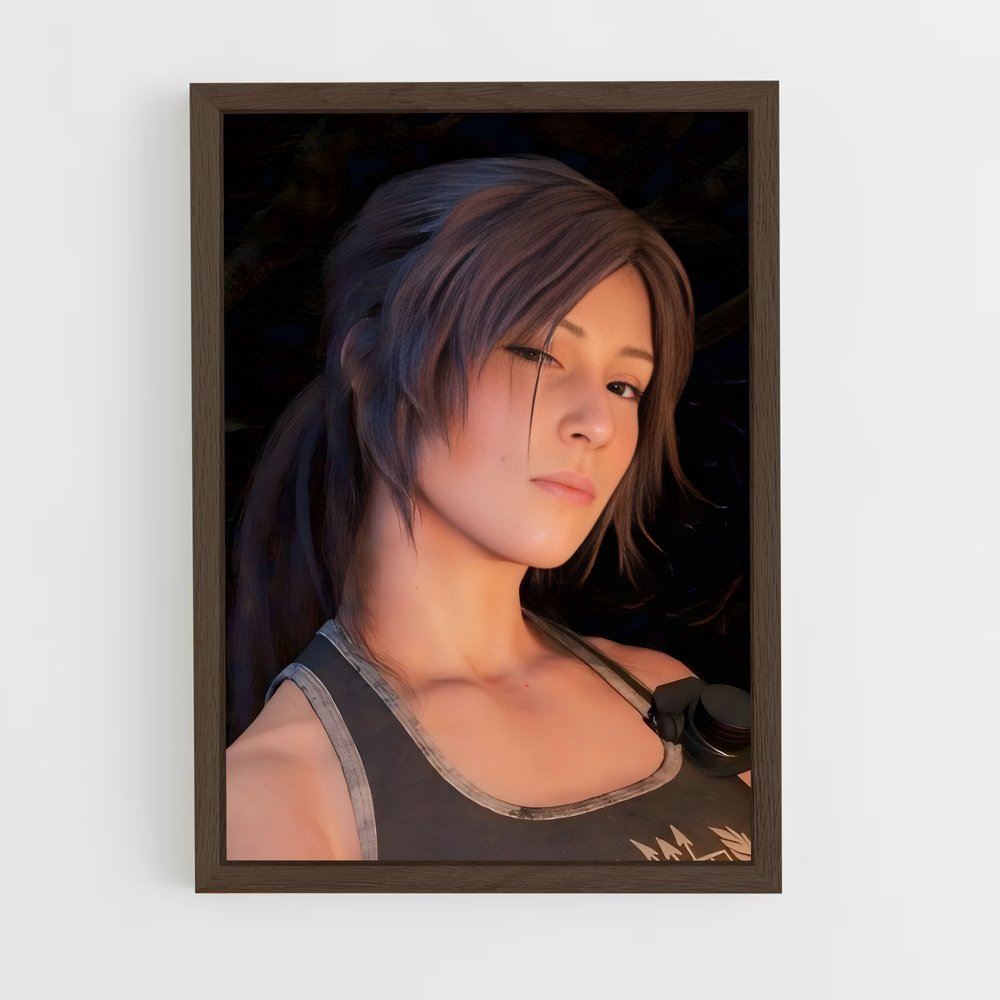 ap-lara croft-3 cadre Bois foncé