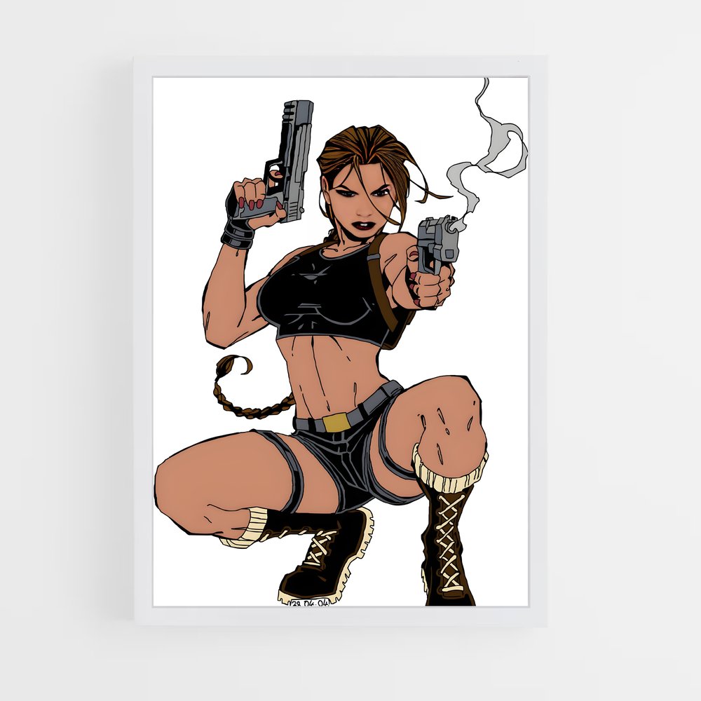 ap-lara croft-9 cadre Blanc