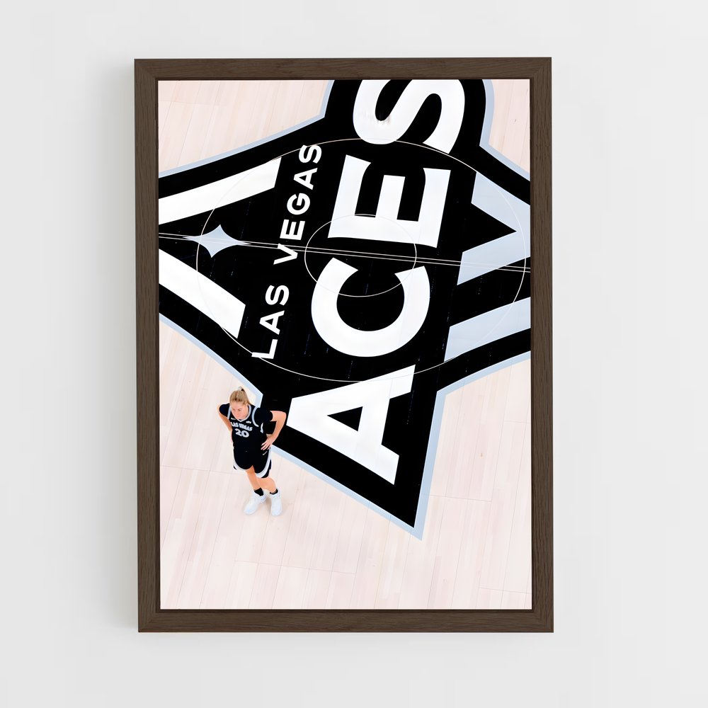 ap-las vegas aces-4 cadre Bois foncé