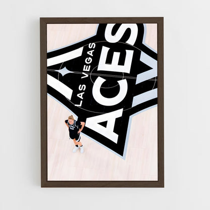 ap-las vegas aces-4 cadre Bois foncé