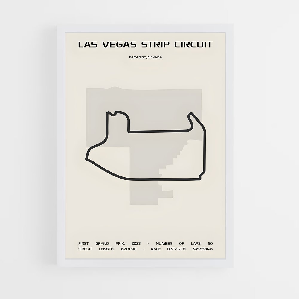 ap-las vegas street circuit-6 cadre Blanc