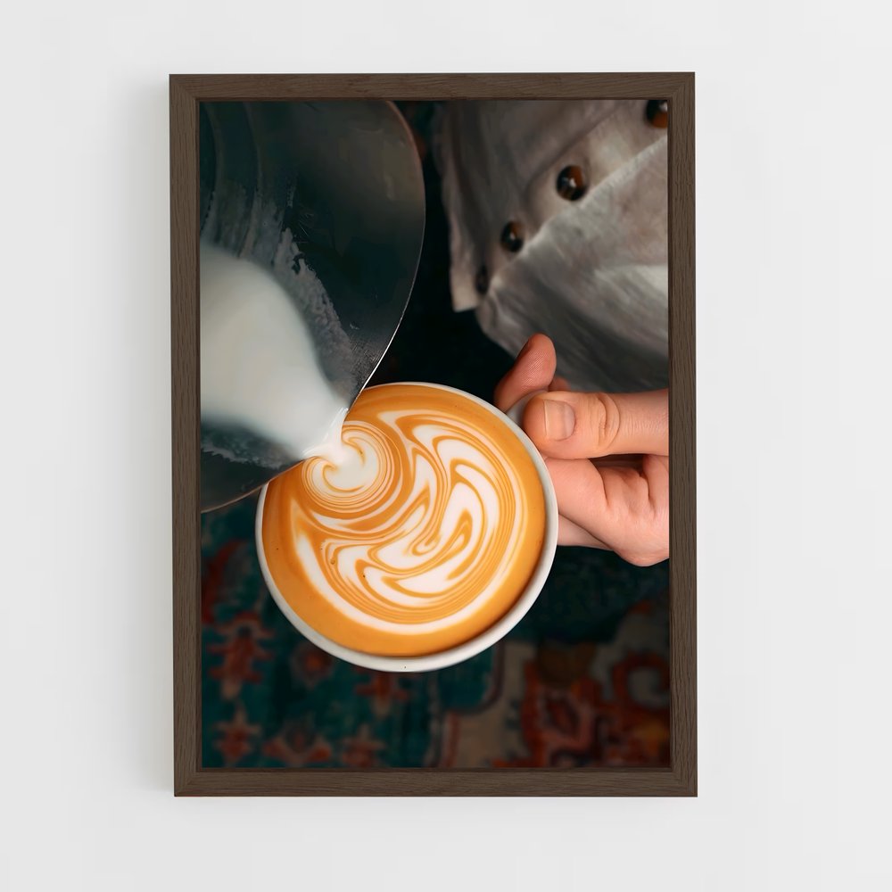 ap-latte-4 cadre Bois foncé