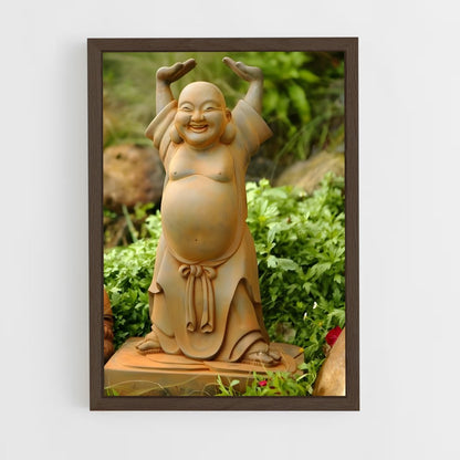 ap-laughing buddha-5 cadre Bois foncé