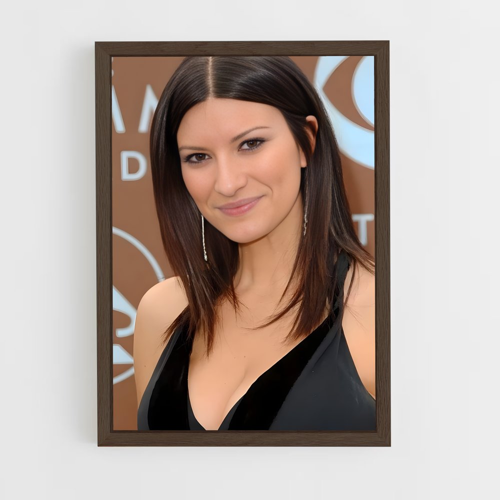ap-laura pausini-3 cadre Bois foncé
