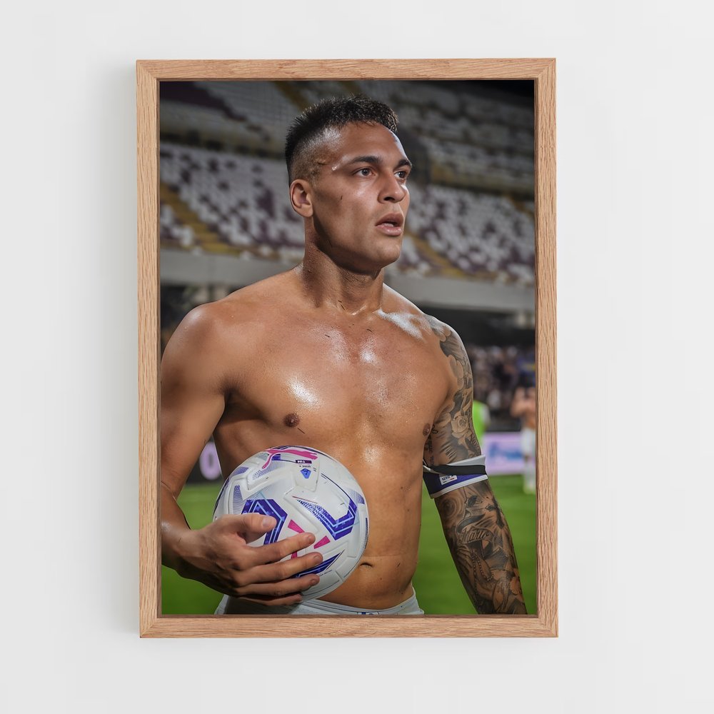ap-lautaro martinez-9 cadre Bois clair