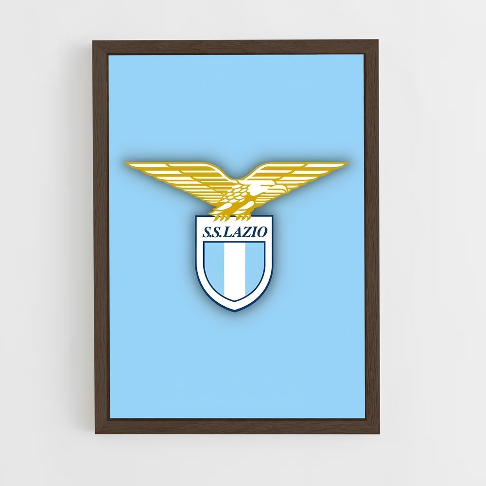 ap-lazio flag-1 cadre Bois foncé