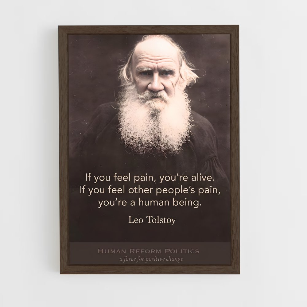 ap-leo tolstoy-1 cadre Bois foncé