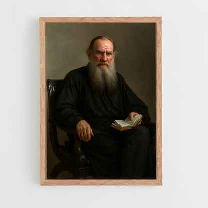ap-leo tolstoy-4 cadre Bois clair