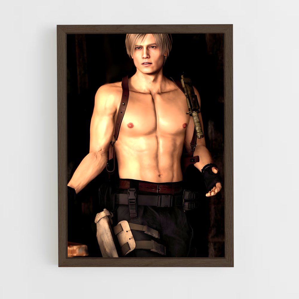 ap-leon kennedy-5 cadre Bois foncé