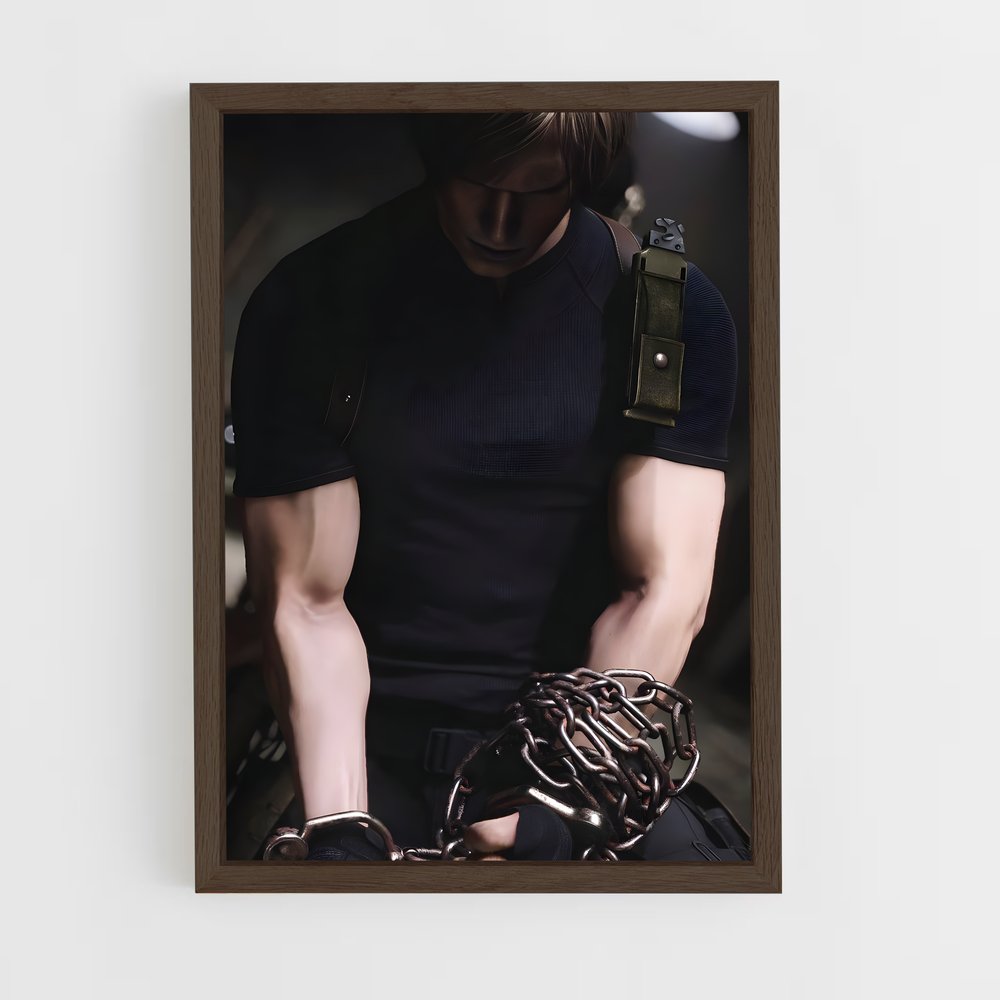 ap-leon kennedy-6 cadre Bois foncé