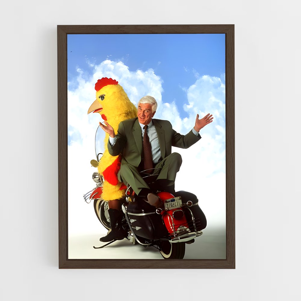 ap-leslie nielsen-2 cadre Bois foncé