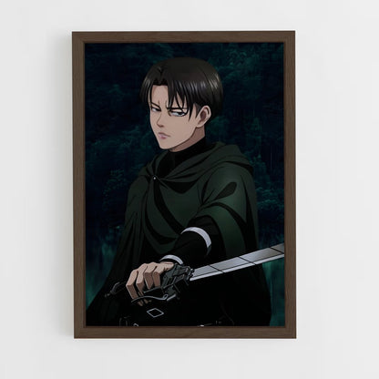 ap-levi ackerman-10 cadre Bois foncé