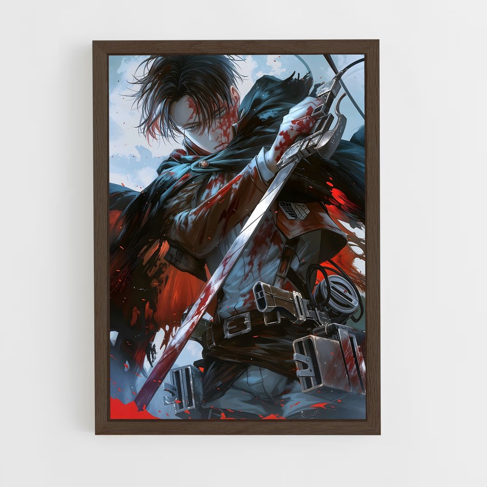 ap-levi ackerman-13 cadre Bois foncé