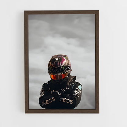 ap-lewis hamilton-1 cadre Bois foncé