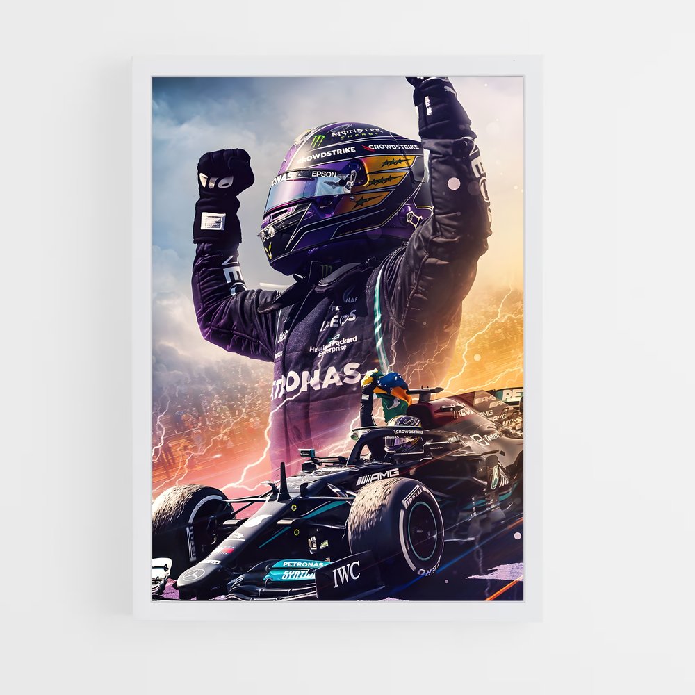 ap-lewis hamilton-3 cadre Blanc
