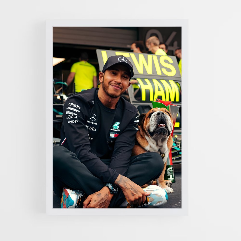 ap-lewis hamilton-5 cadre Blanc