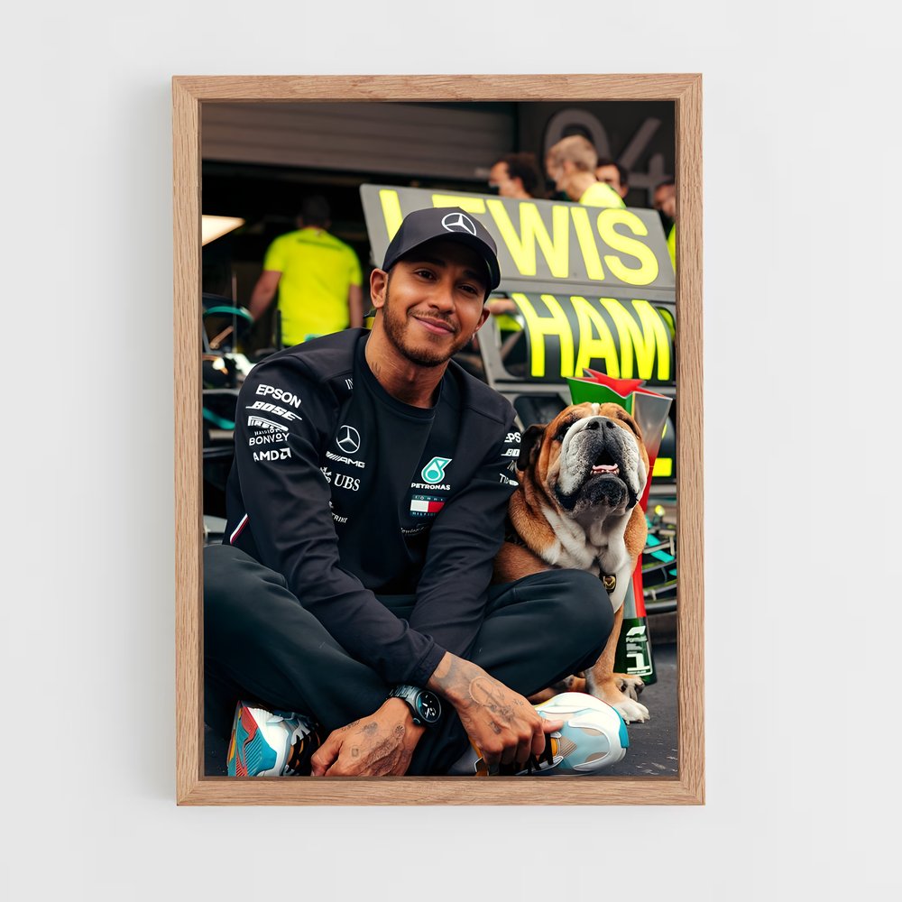 ap-lewis hamilton-5 cadre Bois clair