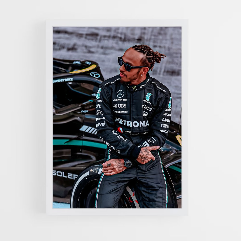 ap-lewis hamilton-7 cadre Blanc
