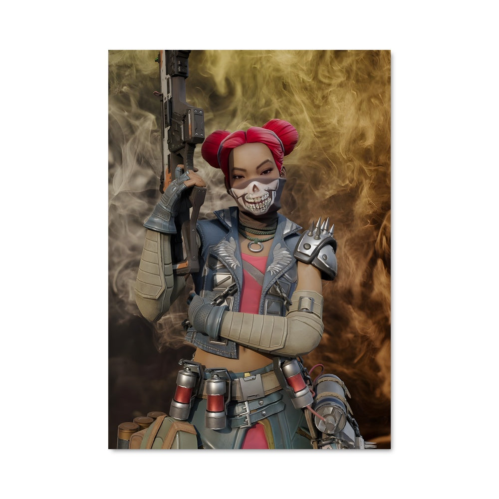 Poster Guerrière en Rouge