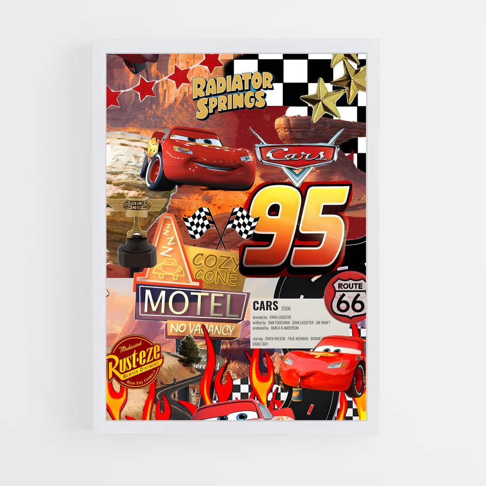 ap-lightning mcqueen cars-4 cadre Blanc