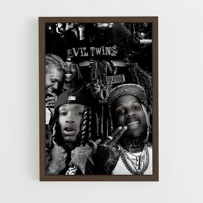 ap-lil durk-3 cadre Bois foncé