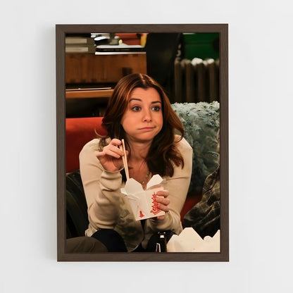 ap-lily aldrin-1 cadre Bois foncé