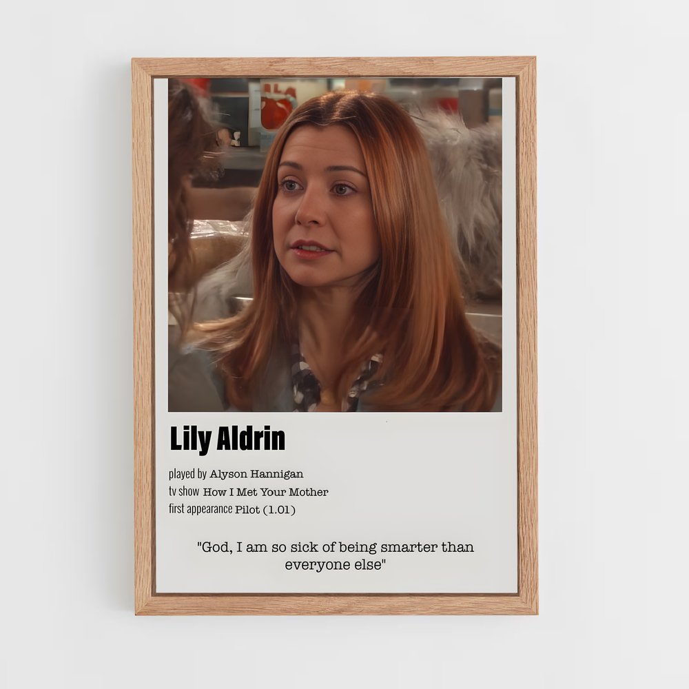 ap-lily aldrin-5 cadre Bois clair