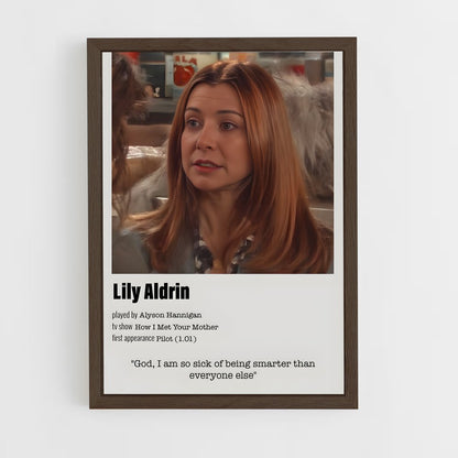 ap-lily aldrin-5 cadre Bois foncé