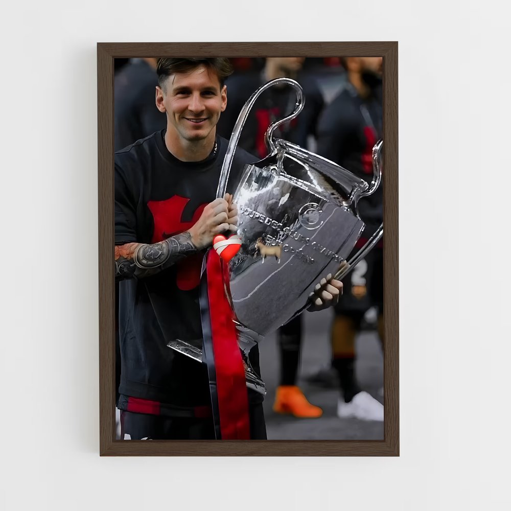 ap-lionel messi-10 cadre Bois foncé