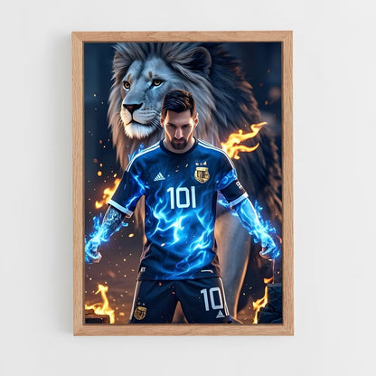 ap-lionel messi-6 cadre Bois clair