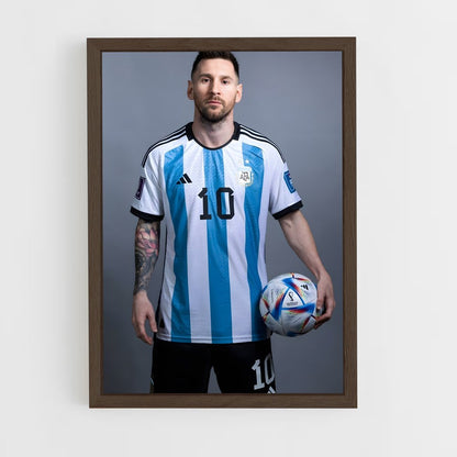 ap-lionel messi-8 cadre Bois foncé