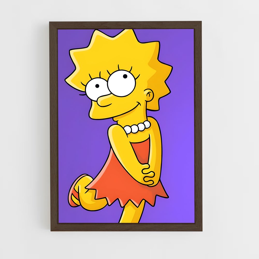 ap-lisa simpson-2 cadre Bois foncé