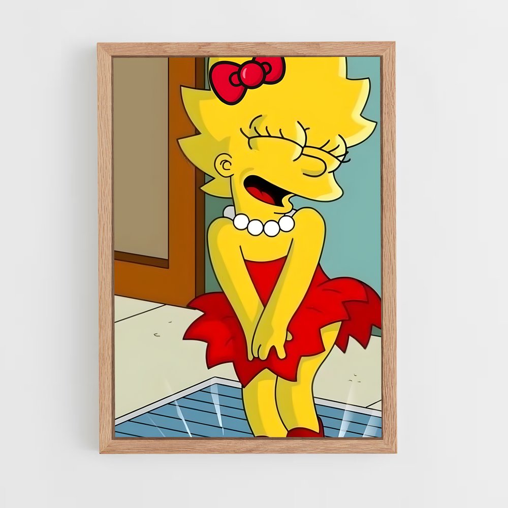 ap-lisa simpson-3 cadre Bois clair