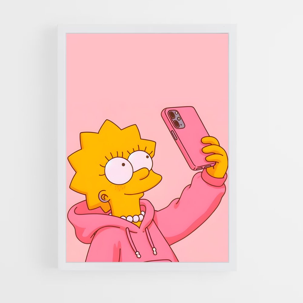ap-lisa simpson-4 cadre Blanc