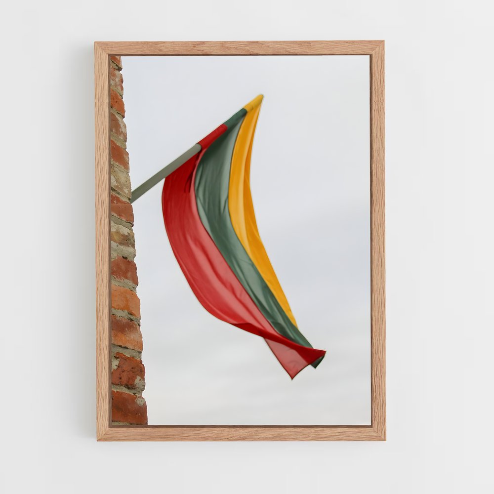 ap-lithuania flag-3 cadre Bois clair